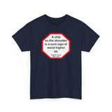 A chip on the shoulder is a sure sign of wood higher up.   -  Brigham Young  1801 - 1877 - blkshrt - S2T