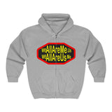 WeAllAreMe.us Zip Hoodie — Bold Retro Logo Full-Zip Sweatshirt