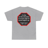 A chip on the shoulder is a sure sign of wood higher up.   -  Brigham Young  1801 - 1877 - S2T