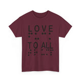 LOVE TO ALL (English) = FU@K TRUMP (Braille) Blatantly Subliminal Wearable activisim!