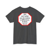 S2T- Act as if what you do makes a difference. It does.  -  William James  1842 - 1910 - blkshrt