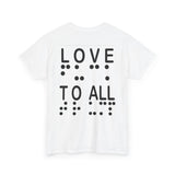 LOVE TO ALL (English) = FU@K TRUMP (Braille) Blatantly Subliminal Wearable activisim!