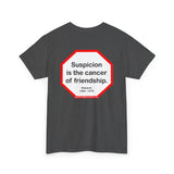 s2t- Suspicion is the cancer of friendship.  -  Petrarch  1304 - 1374