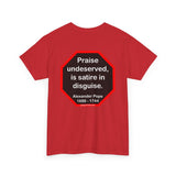Praise undeserved, is satire in disguise.  -  Alexander Pope  1688 - 1744