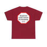 s2t- Suspicion is the cancer of friendship.  -  Petrarch  1304 - 1374