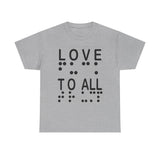 LOVE TO ALL (English) = FU@K TRUMP (Braille) Blatantly Subliminal Wearable activisim!