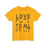 LOVE TO ALL (English) = FU@K TRUMP (Braille) Blatantly Subliminal Wearable activisim!