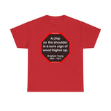 A chip on the shoulder is a sure sign of wood higher up.   -  Brigham Young  1801 - 1877 - S2T