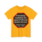 S2T- Friendship multiplies the good of life and divides the evil.    -  Baltasar Gracian  1601 - 1658 - blks2t