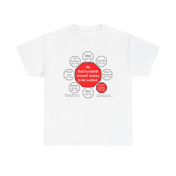 He that humbleth himself wishes to be exalted.   -  Fredrich Nietzsche  1844 - 1900  - RS2T - RW-16.4