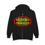 WeAllAreMe.us Zip Hoodie — Bold Retro Logo Full-Zip Sweatshirt