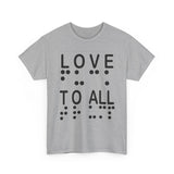 LOVE TO ALL (English) = FU@K TRUMP (Braille) Blatantly Subliminal Wearable activisim!