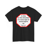 A chip on the shoulder is a sure sign of wood higher up.   -  Brigham Young  1801 - 1877 - S2T