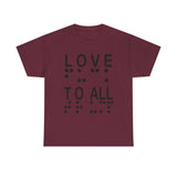 LOVE TO ALL (English) = FU@K TRUMP (Braille) Blatantly Subliminal Wearable activisim!