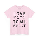 LOVE TO ALL (English) = FU@K TRUMP (Braille) Blatantly Subliminal Wearable activisim!