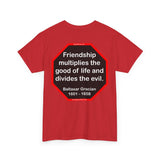 S2T- Friendship multiplies the good of life and divides the evil.    -  Baltasar Gracian  1601 - 1658 - blks2t