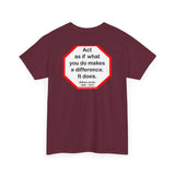 S2T- Act as if what you do makes a difference. It does.  -  William James  1842 - 1910 - blkshrt