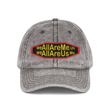 Vintage Embroidered Cap with 'we All Are Us' Text, Unisex Retro Hat, Adjustable Dad Hat, Perfect Gift for Friends, Summer Style