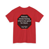 Nobody minds having what is too good for them.   -  Jane Austen  1775 - 1817