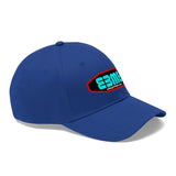 E3ME@Stop2Think.com (Blue) Encourages, Educates and Entertains with Motivational Education!  Unisex Twill Hat