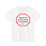 s2t- Suspicion is the cancer of friendship.  -  Petrarch  1304 - 1374
