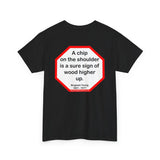 A chip on the shoulder is a sure sign of wood higher up.   -  Brigham Young  1801 - 1877 - S2T