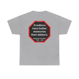 Creditors have better memories than debtors.  -  Benjamin Franklin 1706 - 1790