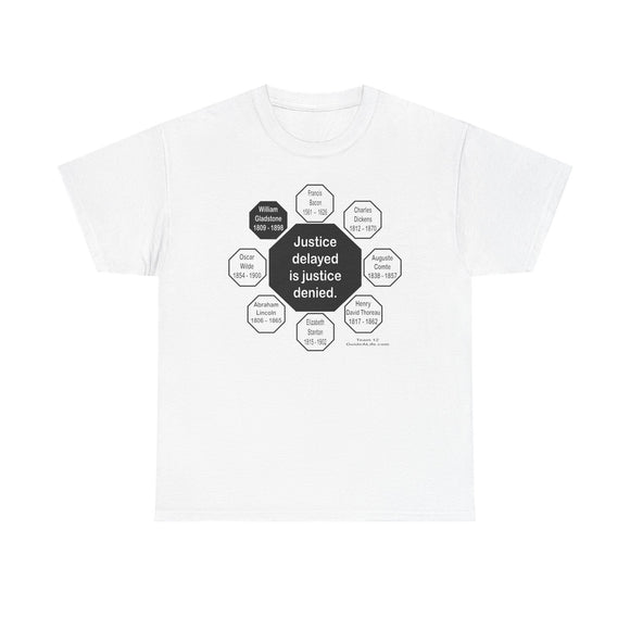 RW-12.8- Justice delayed is justice denied.   -  William E. Gladstone  1809 - 1898