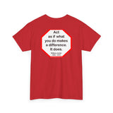 S2T- Act as if what you do makes a difference. It does.  -  William James  1842 - 1910 - blkshrt