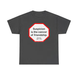 s2t- Suspicion is the cancer of friendship.  -  Petrarch  1304 - 1374