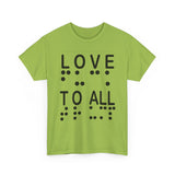 LOVE TO ALL (English) = FU@K TRUMP (Braille) Blatantly Subliminal Wearable activisim!