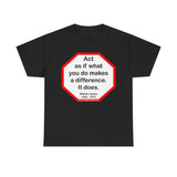 S2T- Act as if what you do makes a difference. It does.  -  William James  1842 - 1910 - blkshrt