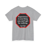 Experience is one thing you can't get for nothing.   -  Oscar Wilde 1854 - 1900