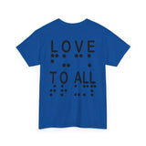 LOVE TO ALL (English) = FU@K TRUMP (Braille) Blatantly Subliminal Wearable activisim!
