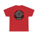Always forgive your enemies - nothing annoys them so much.  -  Oscar Wilde  1854 - 1900 - blks2t - S2T