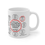 MW-11.2- There are times when the greatest change needed is my viewpoint.  -  Denis Diderot  1713 - 1784 - Drink Wisely in MugWisdom - Ceramic  11oz cup