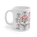 We forge the chains we wear in life.   -  Charles Dickens  1812  –  1870 - Drink Wisely in MugWisdom - Ceramic  11oz cup