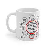 None so deaf as those that will not hear. None so blind as those that will not see.  -  Matthew Henry  1662 - 1714 - Drink Wisely in MugWisdom - Ceramic  11oz cup