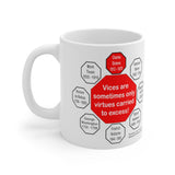 MW-14.1- Vices are sometimes only virtues carried to excess!  -  Charles Dickens 1812 – 1870 - Drink Wisely in MugWisdom - Ceramic  11oz cup